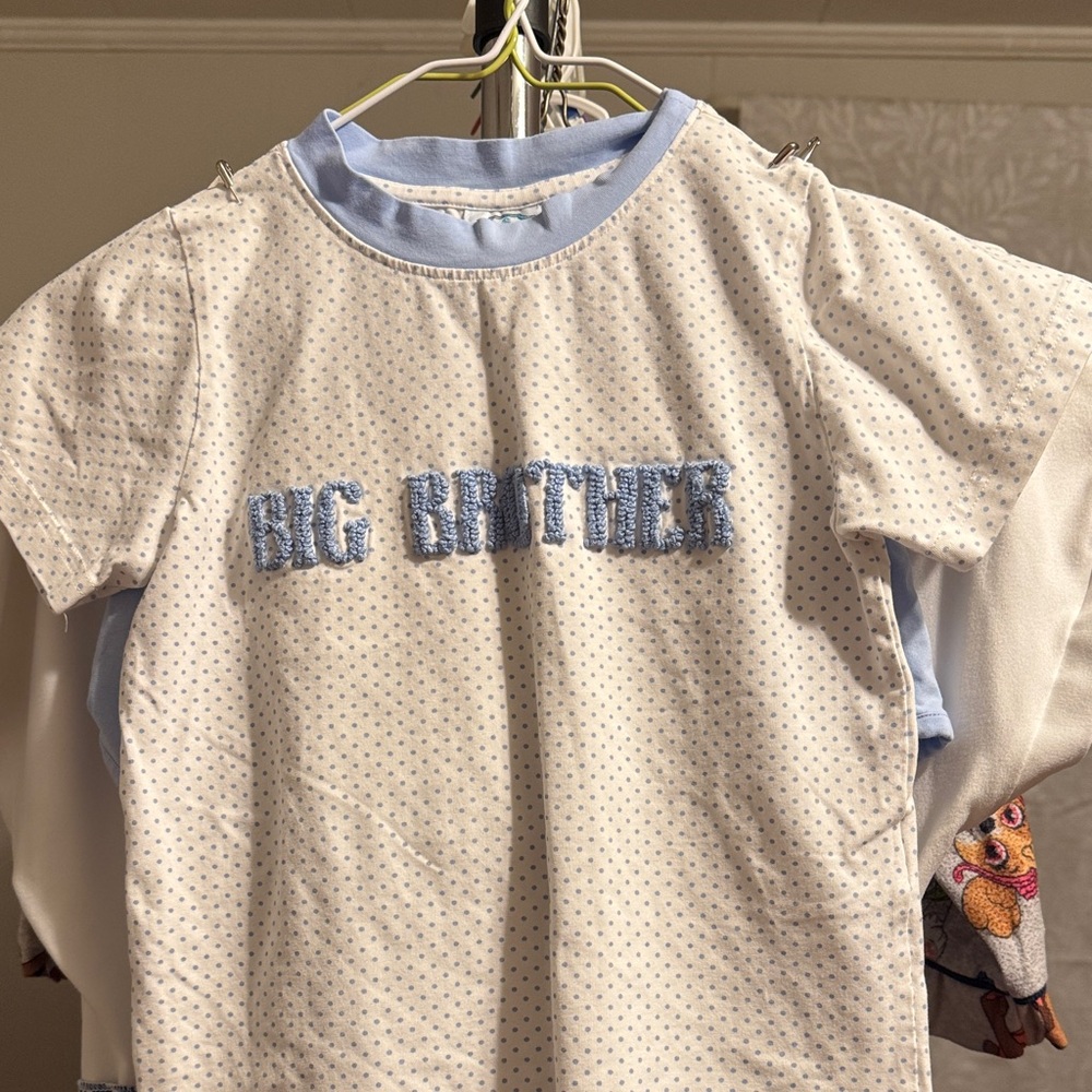 Big Brother Kids Tee - Blue and White